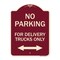 Signmission No Parking No Parking for Delivery Trucks Heavy-Gauge Aluminum Sign, 24" x 18", BU-1824-23666 A-DES-BU-1824-23666 - alternate 1